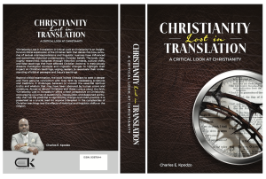 Christianity Lost in Translation: A Critical Look at Christianity